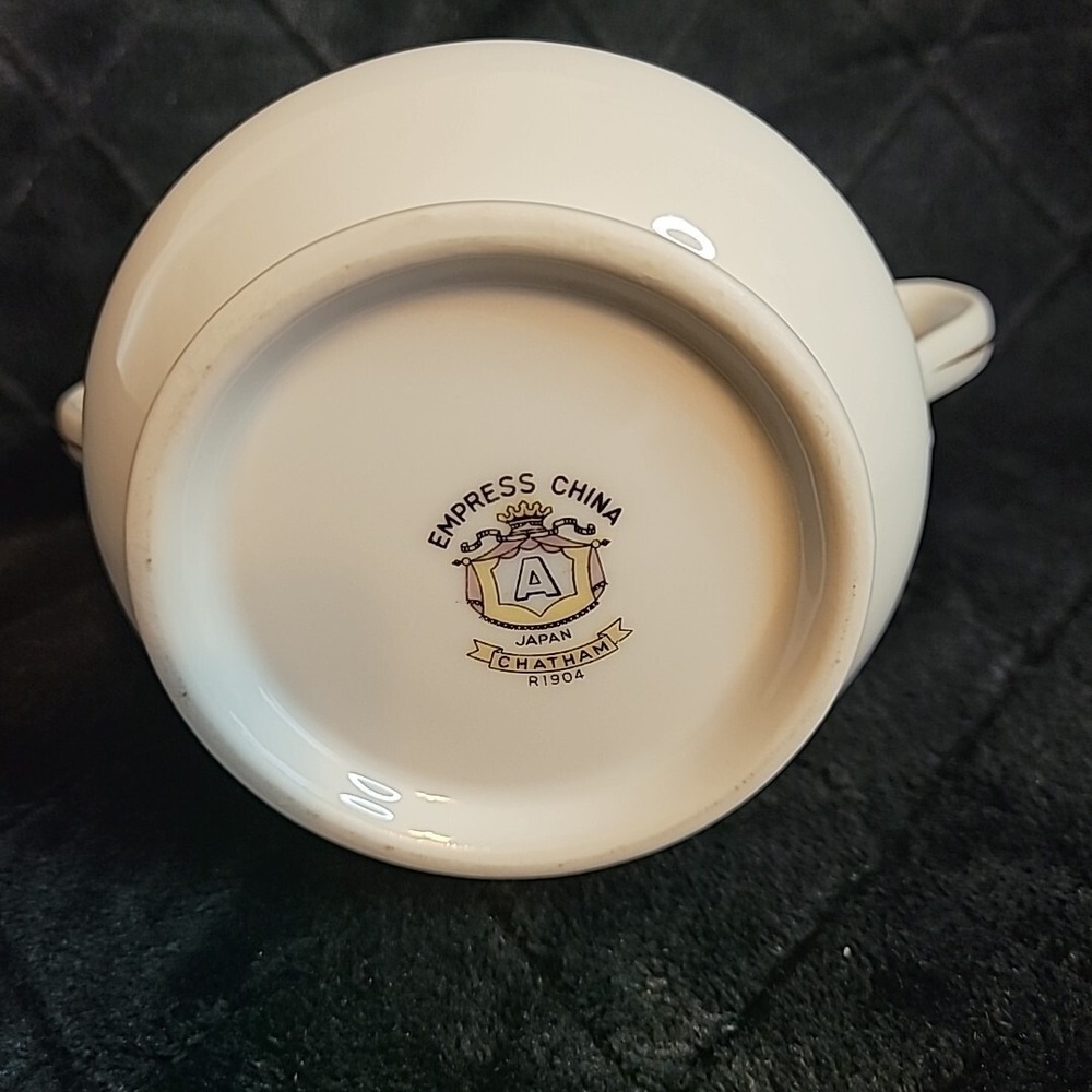 Empress China Chatham R1904 Creamer & Sugar Bowl + Lid Japan - Picture 9 of 16